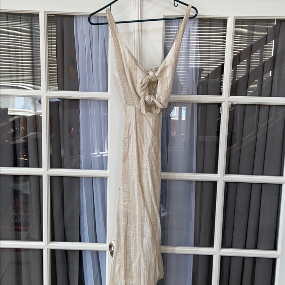 Linen wrap dress